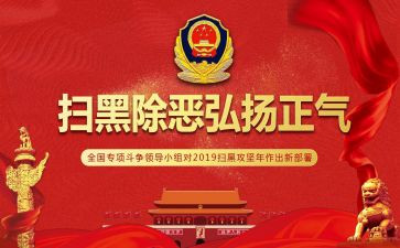 扫黑除恶心得6篇